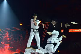 A performance at the opening ceremony of the Vietnam 2024 Asian Open Police Taekwondo Championships. (Photo: VNA)