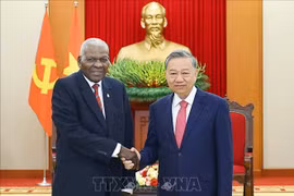 General Secretary of the Communist Party of Vietnam To Lam (R) and Politburo member of the Communist Party of Cuba and President of the National Assembly of People’s Power Esteban Lazo Hernandez. (Photo: VNA)