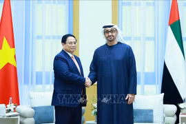 Prime Minister Pham Minh Chinh and UAE President Sheikh Mohamed bin Zayed bin Sultan Al Nahyan. (Photo: VNA) 