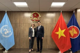 Ambassador Dang Hoang Giang (right), Vietnam’s Permanent Representative to the United Nations (UN), on June 5 meets with UN Secretary-General’s Special Envoy on Myanmar Julie Bishop. (Photo: VNA)