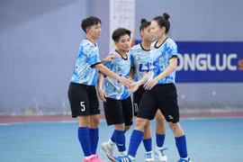 The national women's futsal team train in HCM City, the start of their World Cup campaign. (Photo: courtesy of Thai Son Nam FC) 