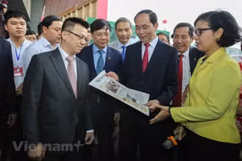 President Tran Dai Quang visits National Press Festival 2018