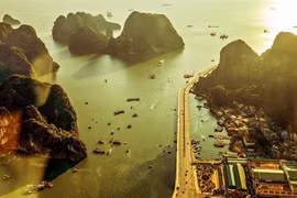 Beautiful Ha Long Bay view from above