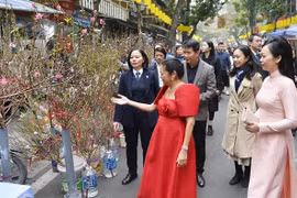 Vietnamese, Philippine first ladies tour Hanoi Old Quarter’s traditional flower market