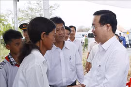 President attends event to sum up construction of houses for the poor in Soc Trang