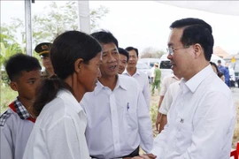 President attends event to sum up construction of houses for the poor in Soc Trang