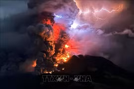 Indonesia’s Mount Ruang continues to emit ash