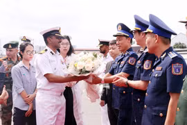 Indian pollution control vessel visiting Ho Chi Minh City