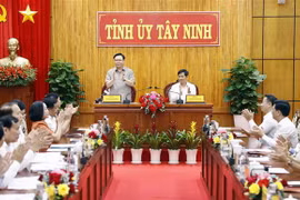 Top legislator pays working visit to Tay Ninh province