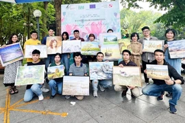 Temple of Literature to host largest-ever watercolour painting exhibition