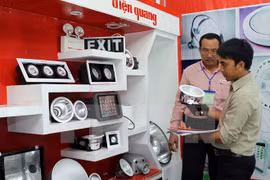 A booth of the Dien Quang Lamp Joint Stock Company