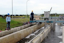 A wastewater treatment project in southern Soc Trang city. (Photo: VNA)