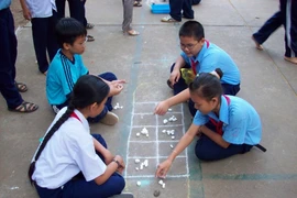 Folk games during traditional Tet Holiday in Vietnam