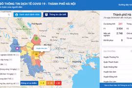 Hanoi debuts COVID-19 map