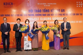 At the closing workshop of the project on “Building a model to respond to violence against women and girls in Vietnam.” (Photo: VietnamPlus).