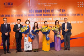 At the closing workshop of the project on “Building a model to respond to violence against women and girls in Vietnam.” (Photo: VietnamPlus).
