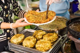 Deep fried Ruoi (ragworm) patties – speciality dish of Hanoi 