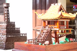 Visiting a toy figurine village