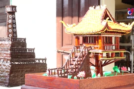 Visiting a toy figurine village