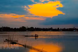 The beauty of water-rising season in Hau Giang 
