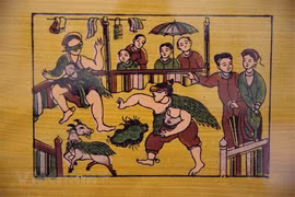 Traditional, contemporary Dong Ho paintings on display