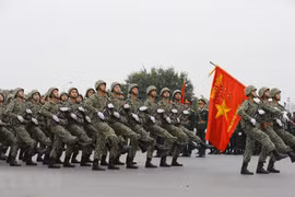 Armed forces hold rehearsal ahead of 13th National Party Congress