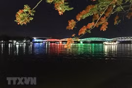 Huong river’s charm by night