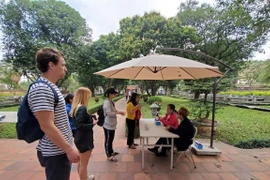 Tourists visit Temple of Literature in Hanoi prior to COVID-19 outbreak (Photo: VietnamPlus)