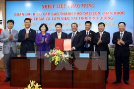 Binh Duong province, Daejeon city solidify collaboration