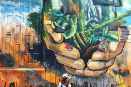 Murals beautifying ancient capital