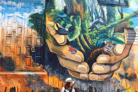 Murals beautifying ancient capital