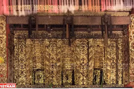 Woodcarving masterpiece of old communal house in northern Vietnam