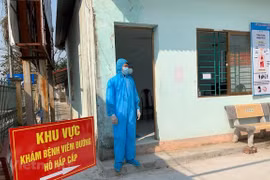 A quarantine site at the COVID-19 hotspot in Son Loi commune of Binh Xuyen district, Vinh Phuc province (Photo: VietnamPlus)
