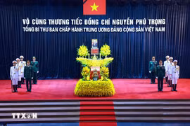 At the National Funeral Hall in Hanoi (Photo: VNA)