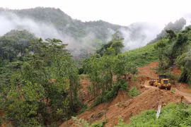 Landslide in the northern mountainous province of Ha Giang. (Photo: VNA)