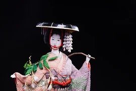 A Japanese doll, one of nearly 30 on display at the annual Hoi An-Japan Cultural Exchange in Hoi An City from July 26 to August 4. (Photo courtesy of Hoi An City's Information and Culture Centre)