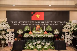 Respect-paying ceremony is held at the Vietnamese Embassy in Japan (Photo: VNA)