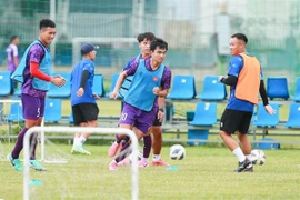 The U19 Vietnamese team train in HCM City to prepare for the ASEAN U-19 Boys' Championship 2024 in Indonesia. (Photo: VFF)