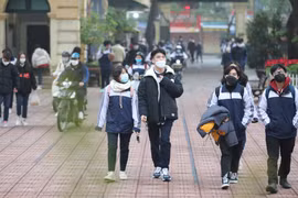 Students back to school after long period of online learning