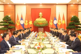An overview of the talks between General Secretary of the Communist Party of Vietnam (CPV) Central Committee and President of Vietnam To Lam and visiting General Secretary of the Lao People’s Revolutionary Party (LPRP) Central Committee and President of Laos Thongloun Sisoulith. (Photo: VNA)