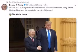 US President thanks Vietnam after DPRK-USA Hanoi Summit