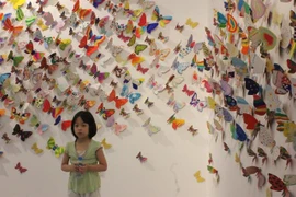 Exhibition displays butterflies made by disabled children