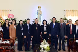 Vice President delivers Christmas greetings to Bui Chu diocese