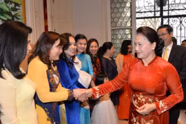 NA leader meets Vietnamese community in Belgium 