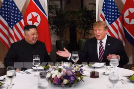 US, DPRK leaders have dinner following talks
