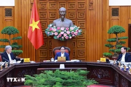 Prime Minister Pham Minh Chinh speaks at the second meeting of the Government steering committee. (Photo: VNA)