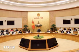 Deputy Prime Minister Ho Duc Phoc speaks at the Anti-Money Laundering Steering Committee's meeting on December 12. (Photo: VNA)