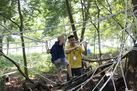 Children encouraged to join risky play