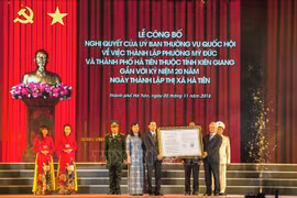 Kien Giang: establishment of Ha Tien city announced 