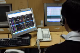 Shares up on bank stocks, oil rises
